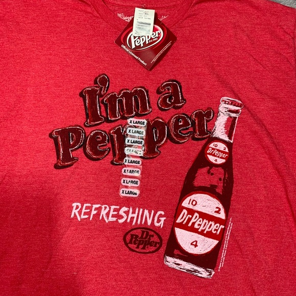 Dr Pepper “I’m a Pepper” Red Graphic T-Shirt Size XL Savvy Made in Mexico NWT - Picture 2 of 6